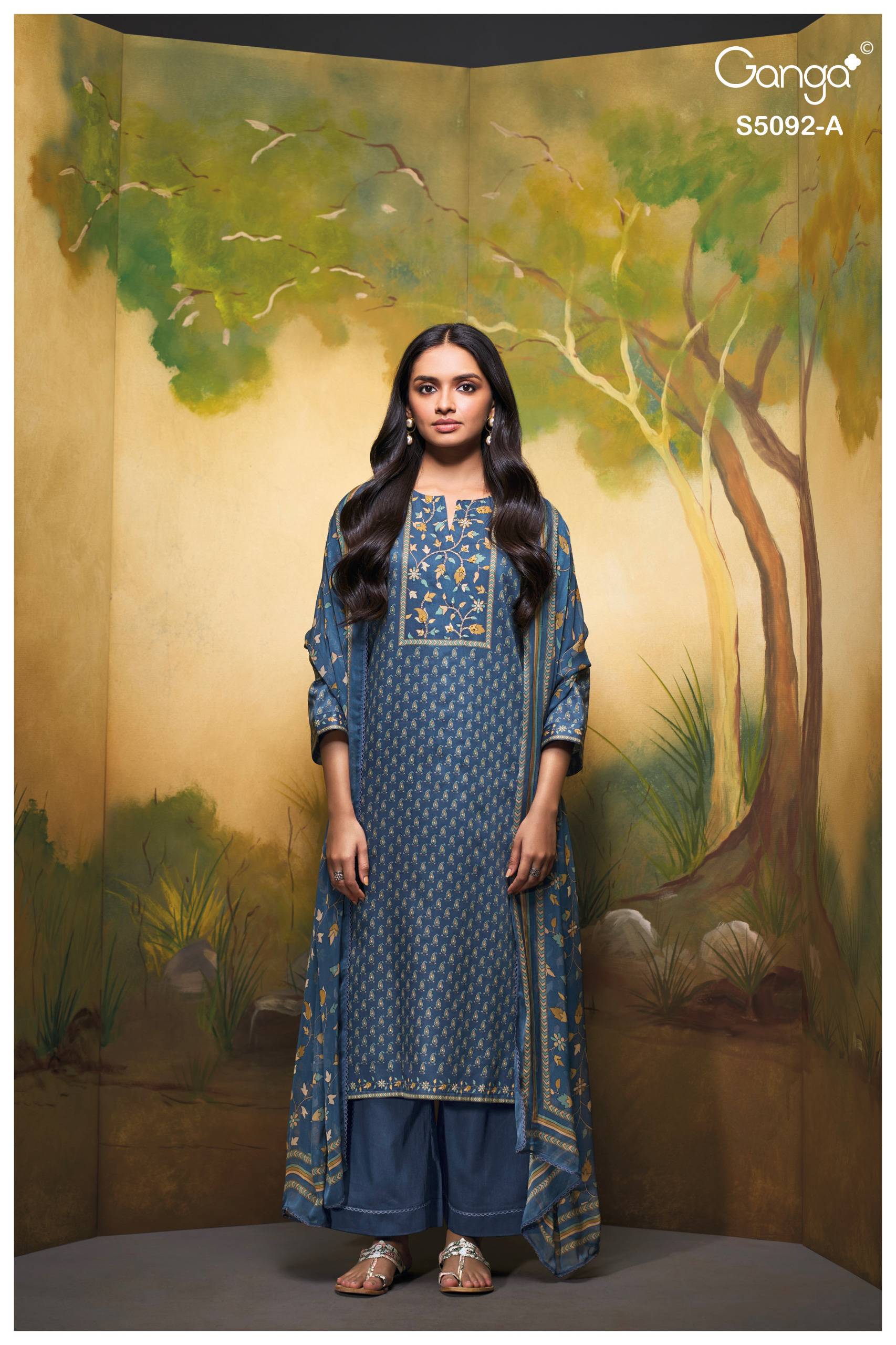 NIEVEKA 5092 SERIES BY GANGA FASHION Beautiful Colourful COTTON SATIN Dresses At Wholesale Price
